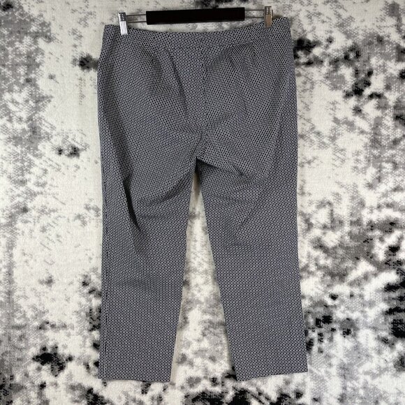 J Jill Pants Women's Size 12 Petite Geometric Cotton Stretch Office Career - Picture 2 of 10